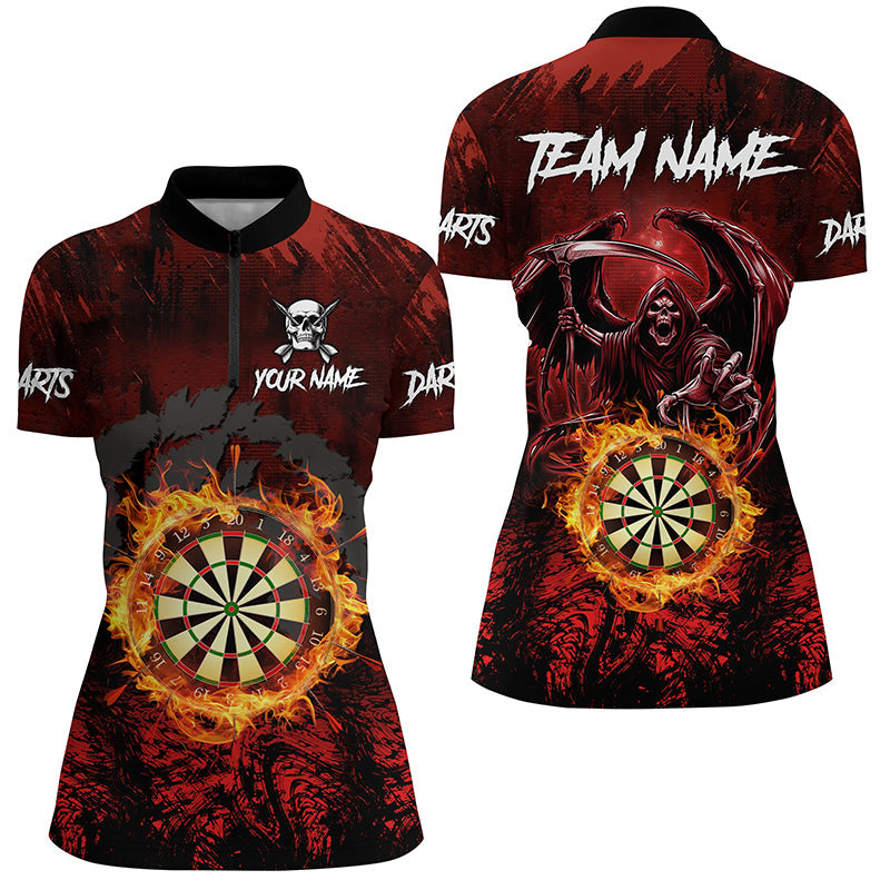 Personalized Red 3D Dart Board Fire Men Dart, Death Skeleton Dart Cool Dart Outfit