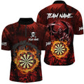 Personalized Red 3D Dart Board Fire Men Dart, Death Skeleton Dart Cool Dart Outfit