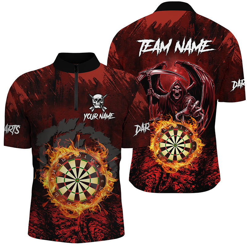 Personalized Red 3D Dart Board Fire Men Dart, Death Skeleton Dart Cool Dart Outfit