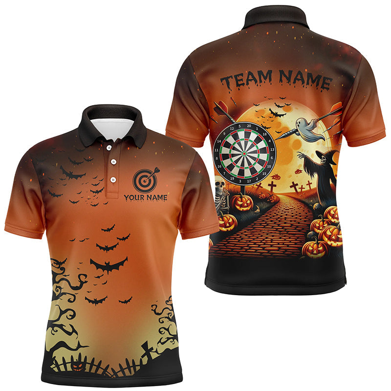Funny Halloween Women Dart Custom Orange Black Dart, Halloween Outfit For Darts Lover