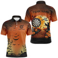 Funny Halloween Women Dart Custom Orange Black Dart, Halloween Outfit For Darts Lover
