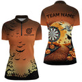 Funny Halloween Women Dart Custom Orange Black Dart, Halloween Outfit For Darts Lover