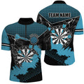 Personalized Blue Grunge Lightning Dart Custom Dart Team Uniform