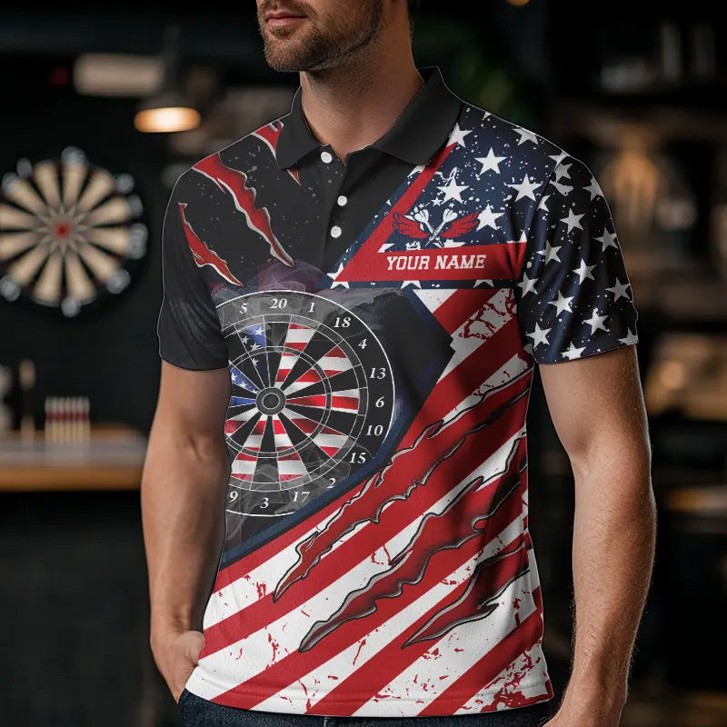 Personalized American Flag Dartboard Smoke Dart, Pride Patriotic Dart Team