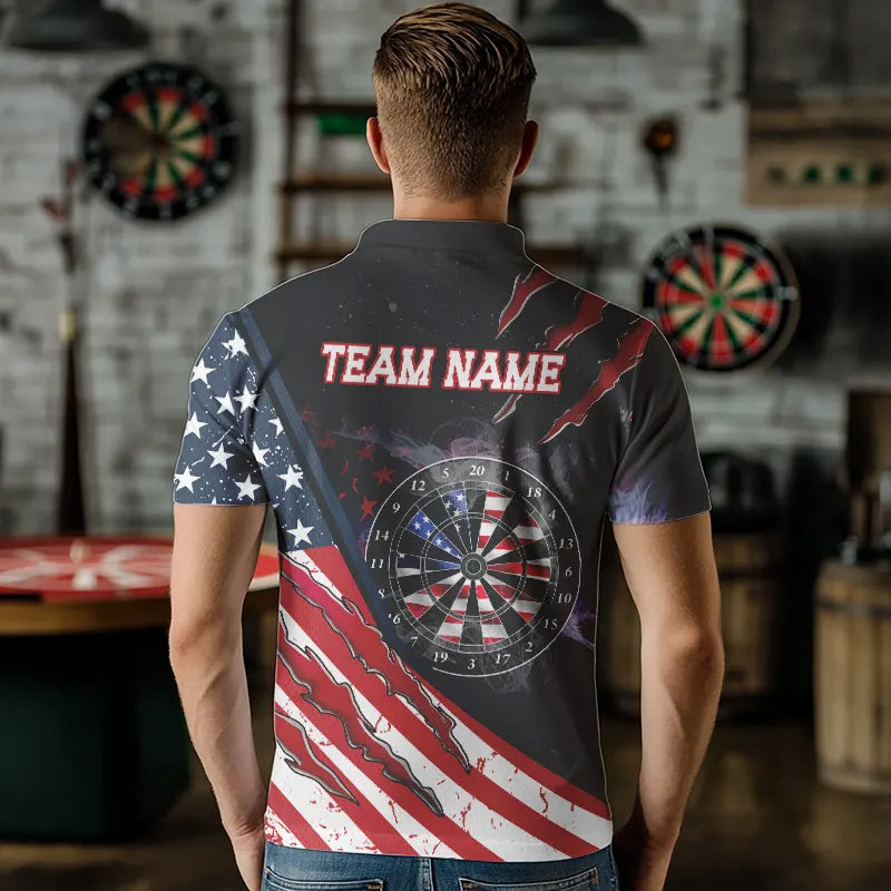 Personalized American Flag Dartboard Smoke Dart, Pride Patriotic Dart Team