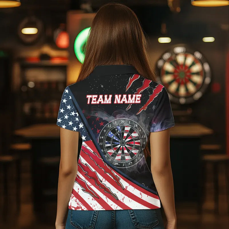 Personalized American Flag Dartboard Smoke Dart, Pride Patriotic Dart Team