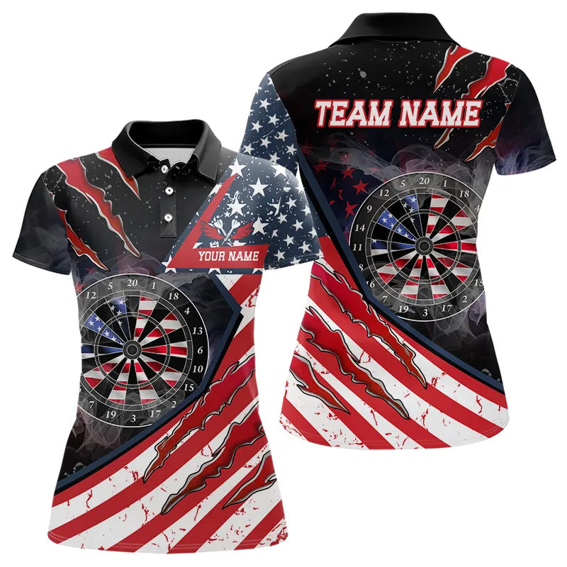 Personalized American Flag Dartboard Smoke Dart, Pride Patriotic Dart Team