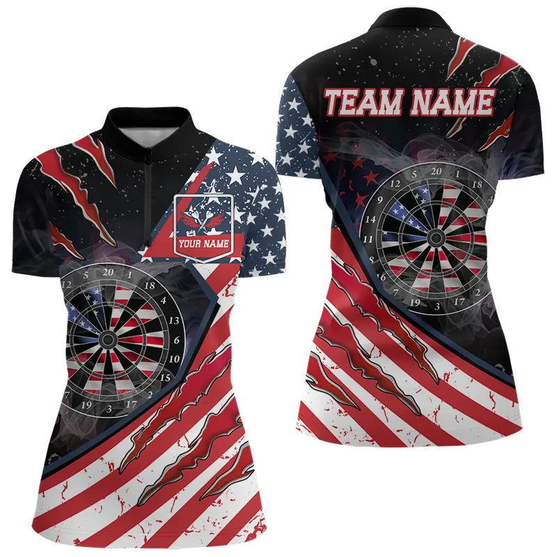 Personalized American Flag Dartboard Smoke Dart, Pride Patriotic Dart Team