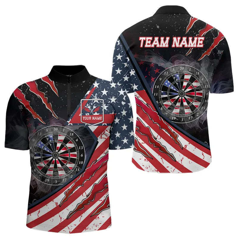 Personalized American Flag Dartboard Smoke Dart, Pride Patriotic Dart Team