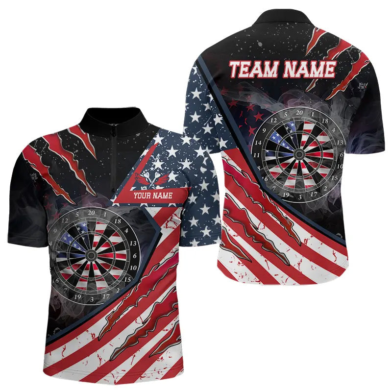 Personalized American Flag Dartboard Smoke Dart, Pride Patriotic Dart Team