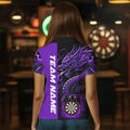 Custom Dragon Dart, Personalized 3D Dart League Uniform Best Dart |Purple