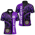 Custom Dragon Dart, Personalized 3D Dart League Uniform Best Dart |Purple