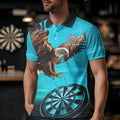 Personalized Cyan Blue Dartboard Eagle Dart Custom Team Darts and