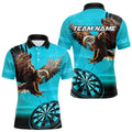 Personalized Cyan Blue Dartboard Eagle Dart Custom Team Darts and