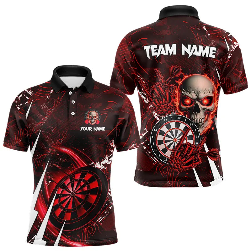 Personalized Red 3D Skull Darts and Custom Cool Darts League Team