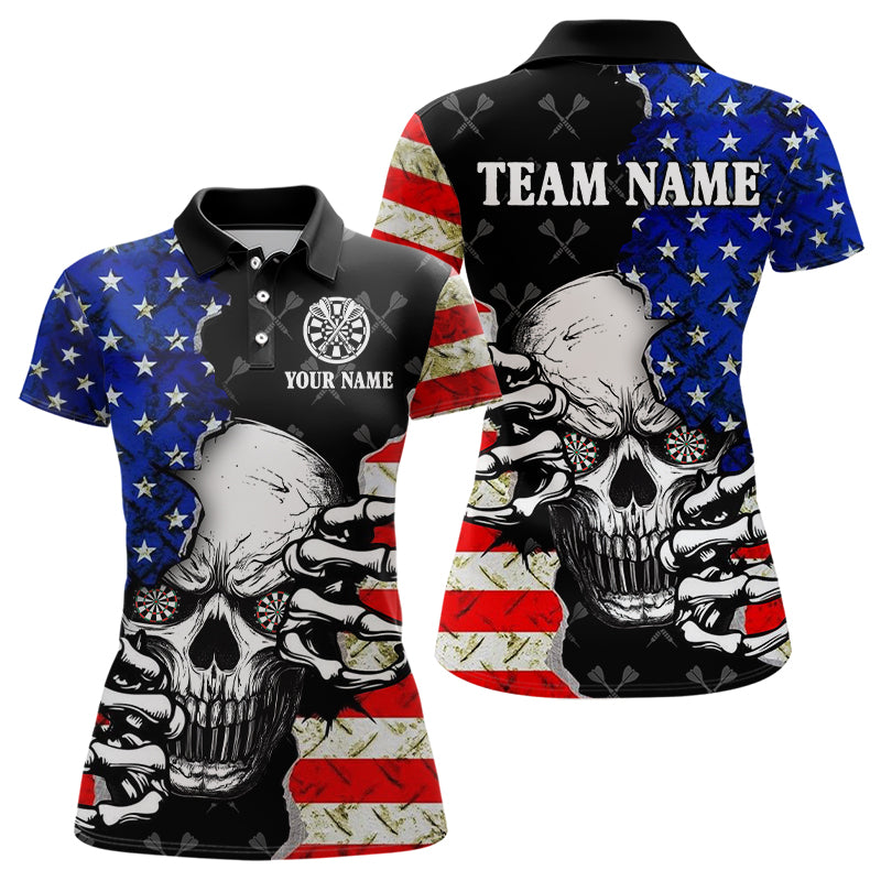 Personalized American Flag Menacing Skull Dart, Patriotic Cool Dart Team