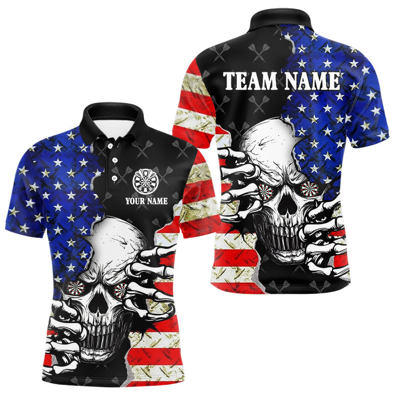 Personalized American Flag Menacing Skull Dart, Patriotic Cool Dart Team