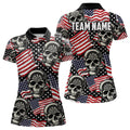 American Flag Skull Pattern Custom Dart, Patriotic Cool Dart Team Uniform