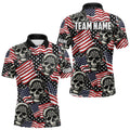 American Flag Skull Pattern Custom Dart, Patriotic Cool Dart Team Uniform