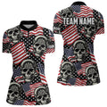 American Flag Skull Pattern Custom Dart, Patriotic Cool Dart Team Uniform