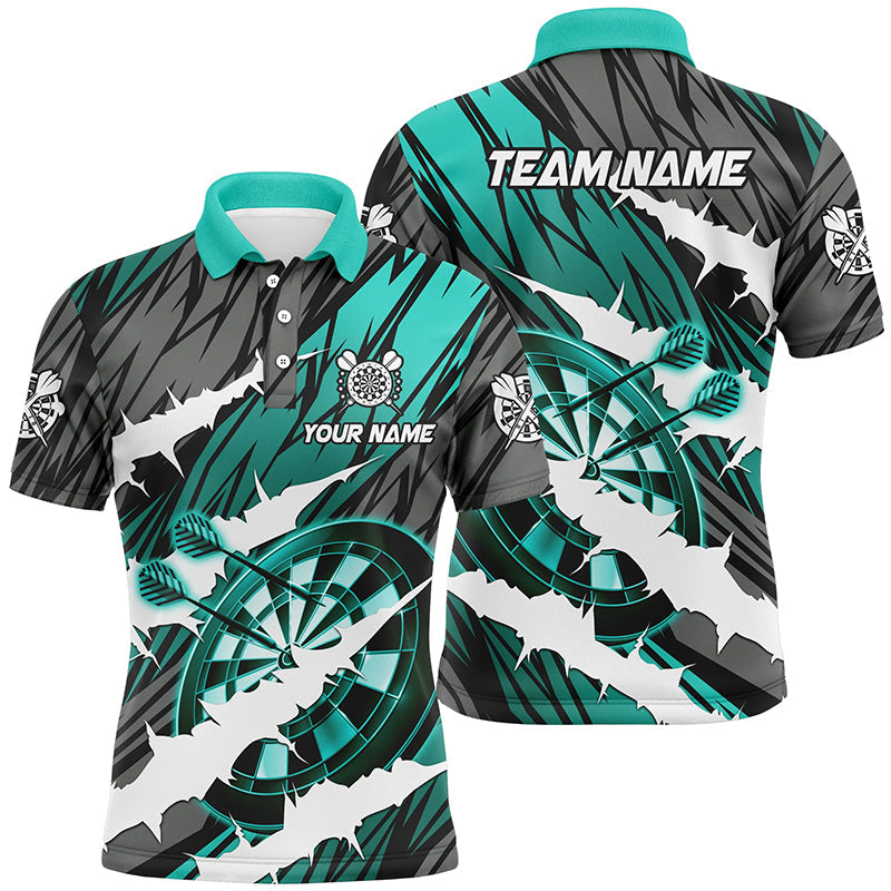 Custom Turquoise Darts Board Funny Crack Darts Men and Quarter-Zip, Darts Team