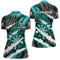 Custom Turquoise Darts Board Funny Crack Darts Men and Quarter-Zip, Darts Team