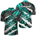 Custom Turquoise Darts Board Funny Crack Darts Men and Quarter-Zip, Darts Team