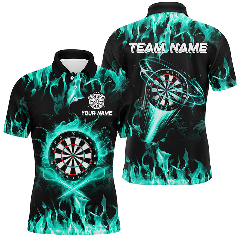 Turquoise 3D Printed Fire Flame Darts Custom Lightning Darts League Team