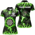 Green 3D Printed Fire Flame Darts Custom Lightning Darts League Team