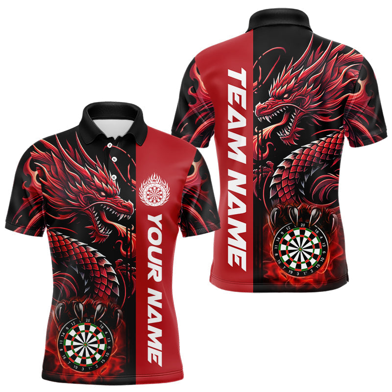 Custom Dragon Dart, Personalized 3D Dart League Uniform Best Dart |Red