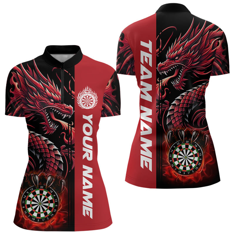 Custom Dragon Dart, Personalized 3D Dart League Uniform Best Dart |Red