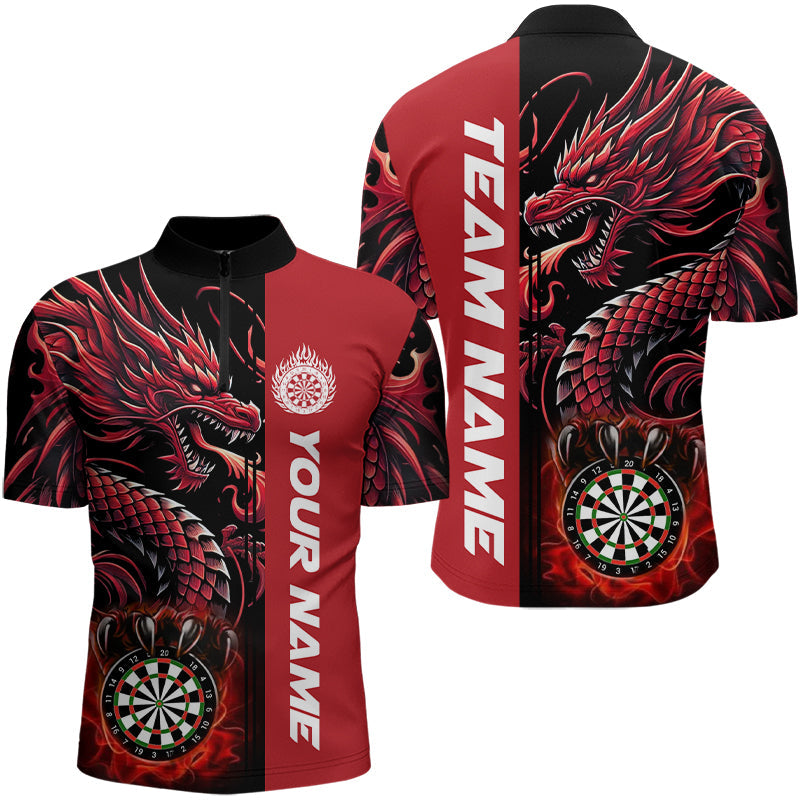 Custom Dragon Dart, Personalized 3D Dart League Uniform Best Dart |Red