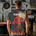 Personalized Retro Canada Flag Flame Dartboard Darts, Patriotic Canadian Dart