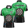 Personalized Thunder Lightning Dartboard Green 3D Men Darts Quarter-Zip Darts