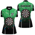 Personalized Thunder Lightning Dartboard Green 3D Men Darts Quarter-Zip Darts