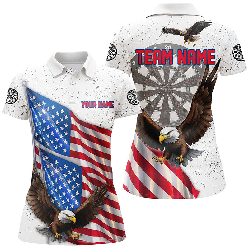 Personalized Eagle American Flag Custom White Grunge Darts, Patriotic Darts