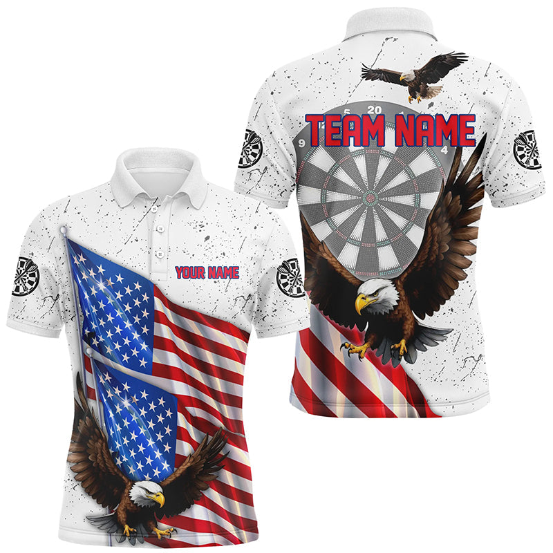 Personalized Eagle American Flag Custom White Grunge Darts, Patriotic Darts