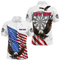 Personalized Eagle American Flag Custom White Grunge Darts, Patriotic Darts