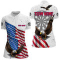 Personalized Eagle American Flag Custom White Grunge Darts, Patriotic Darts