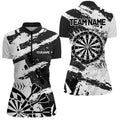 Grunge Black White Darts and Quarter- Zip Custom Darts Darts Team