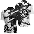 Grunge Black White Darts and Quarter- Zip Custom Darts Darts Team