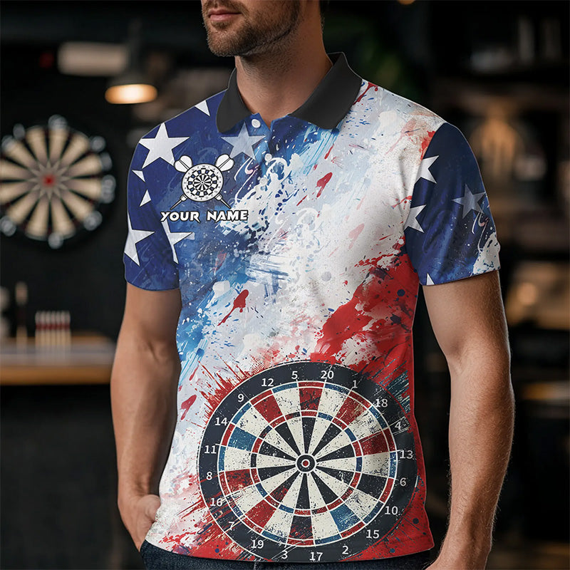 Personalized Watercolor USA Flag Darts and Custom Dart Darts