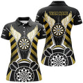 Personalized Black Yellow Darts Board Wings Custom Dart Funny Darts Outfit