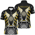 Personalized Black Yellow Darts Board Wings Custom Dart Funny Darts Outfit