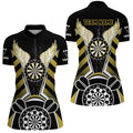 Personalized Black Yellow Darts Board Wings Custom Dart Funny Darts Outfit