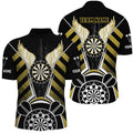 Personalized Black Yellow Darts Board Wings Custom Dart Funny Darts Outfit
