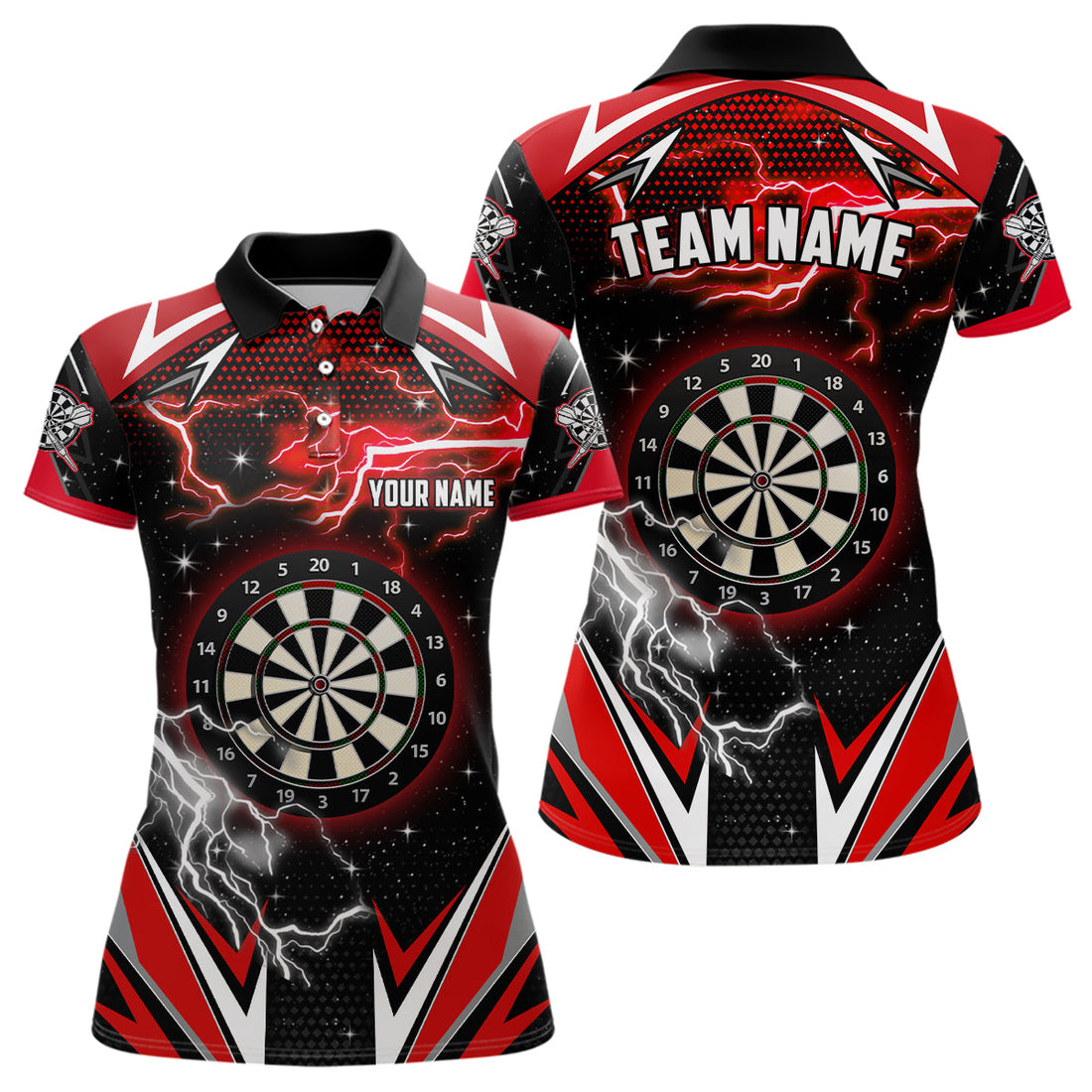 Personalized Thunder Lightning Red Dart Custom Team League Dart