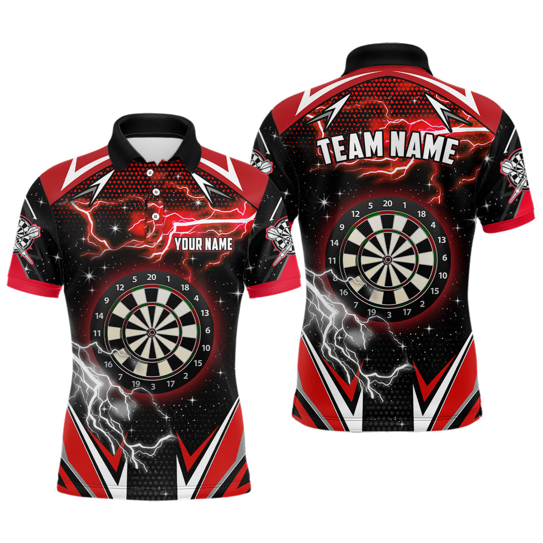 Personalized Thunder Lightning Red Dart Custom Team League Dart