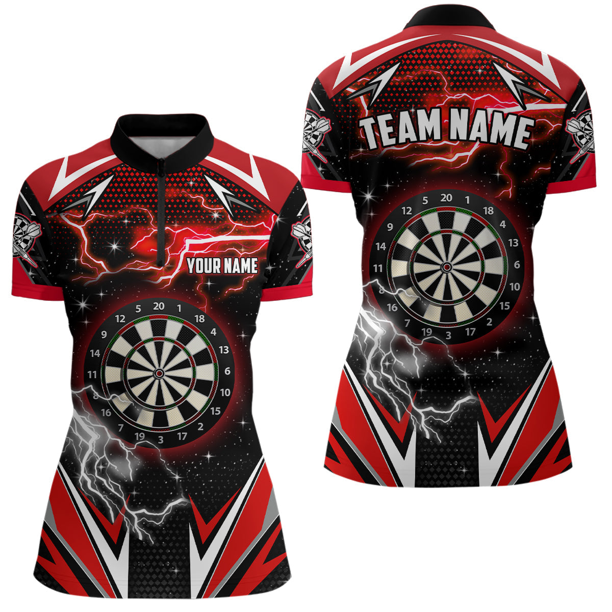 Personalized Thunder Lightning Red Dart Custom Team League Dart