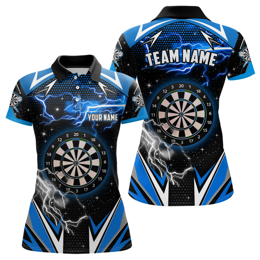 Personalized Thunder Lightning Blue Dart Custom Team League Dart